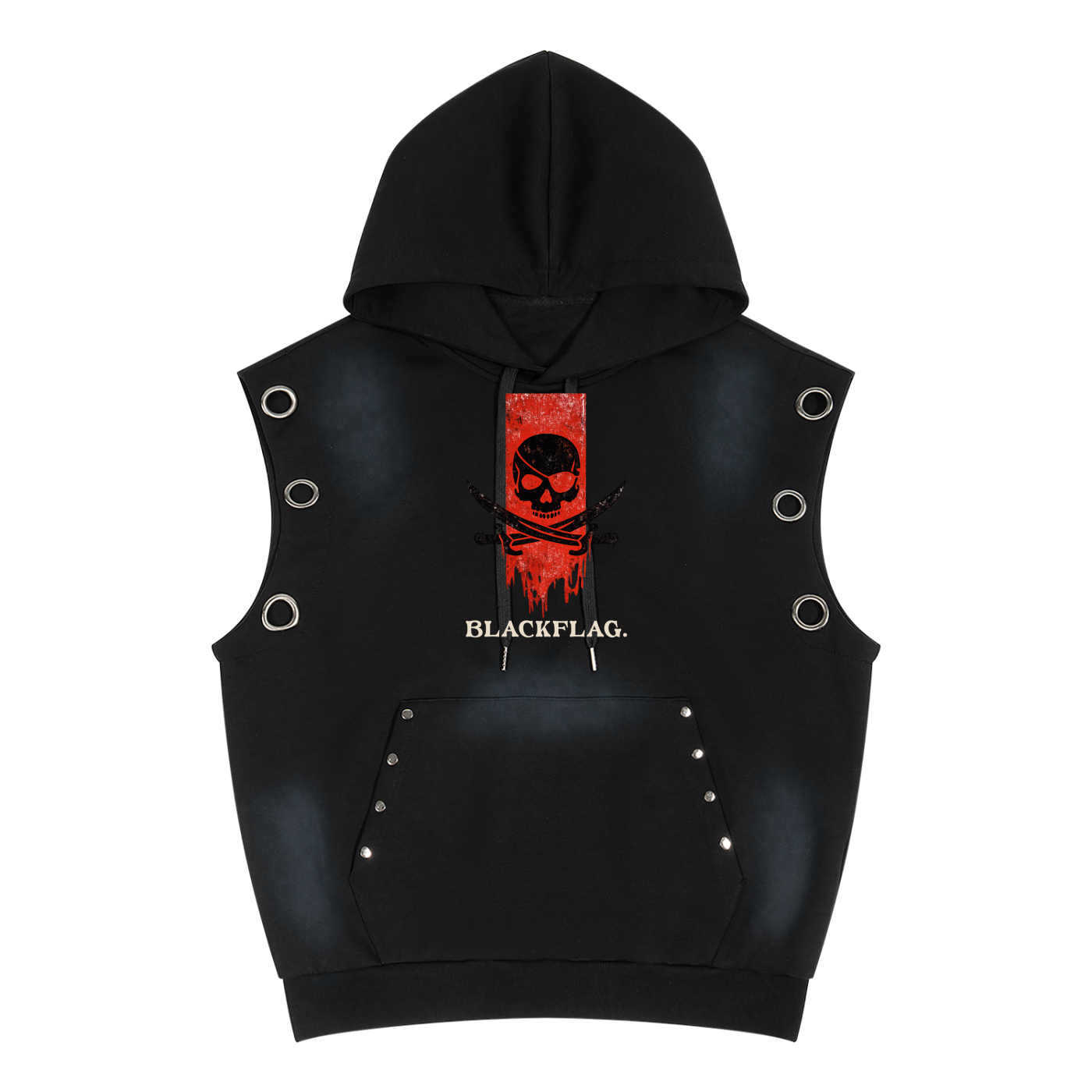 Blackflag Unisex Vintage Sleeveless Hoodie