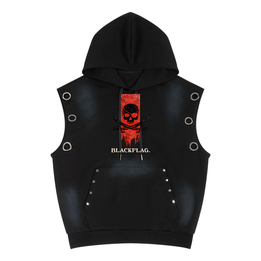 Blackflag Unisex Vintage Sleeveless Hoodie