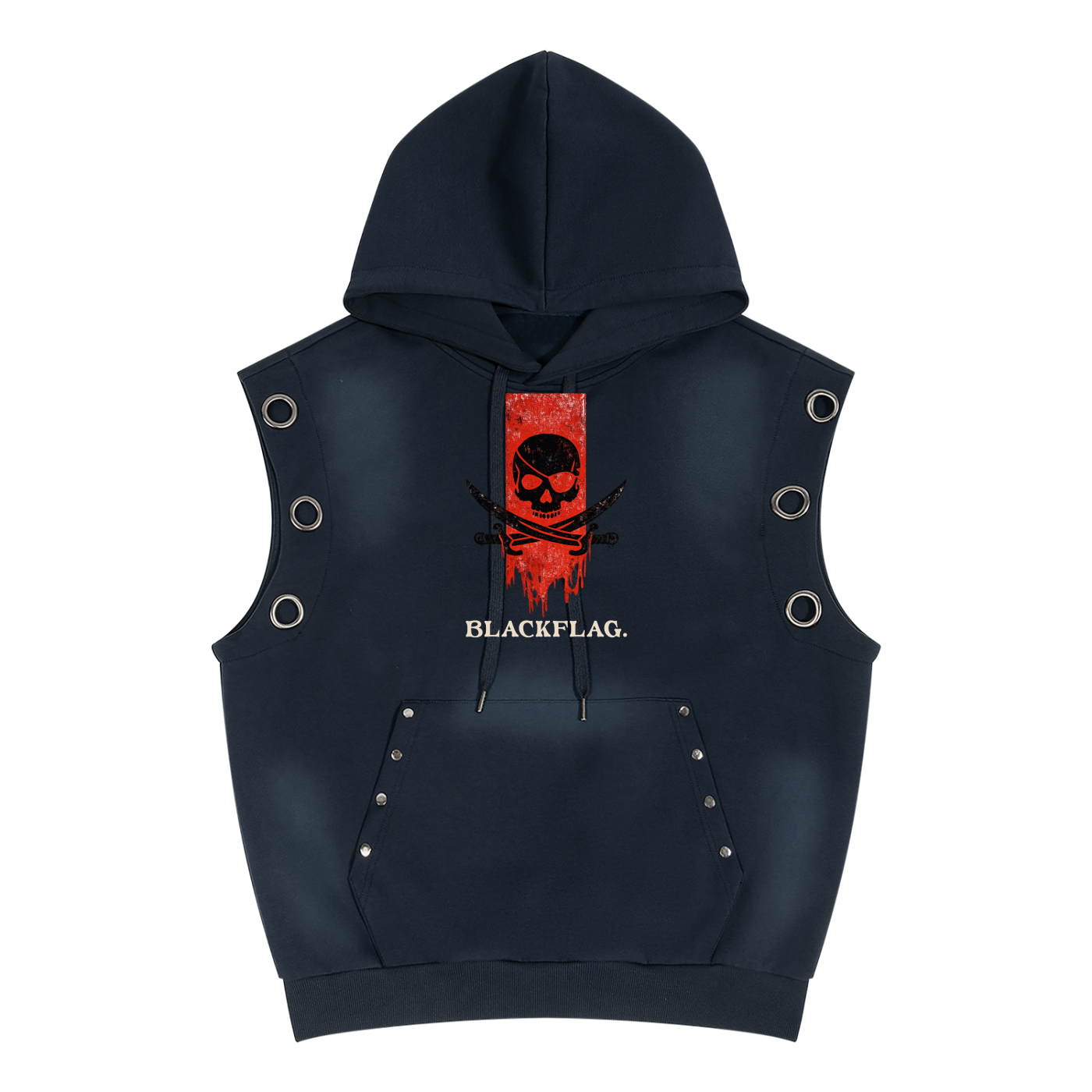 Blackflag Unisex Vintage Sleeveless Hoodie